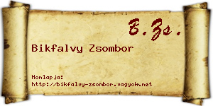 Bikfalvy Zsombor névjegykártya
