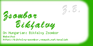 zsombor bikfalvy business card